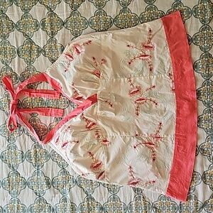 Torrid Floral Embroidered Orange Trim Halter Top Women's Size 2X